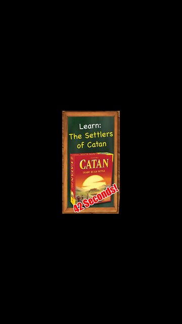 Learn Settlers of Catan in 42 Seconds #shorts