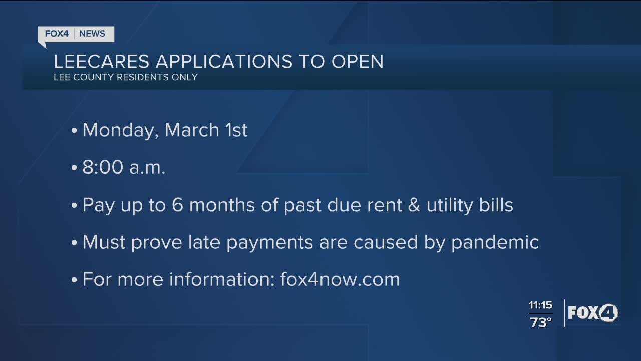 LeeCares applications re-open Monday