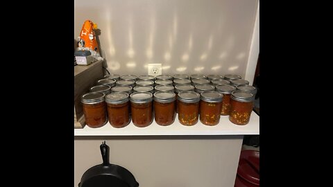 Homestead happenings! Canning chili and veggie soup for the pantry.