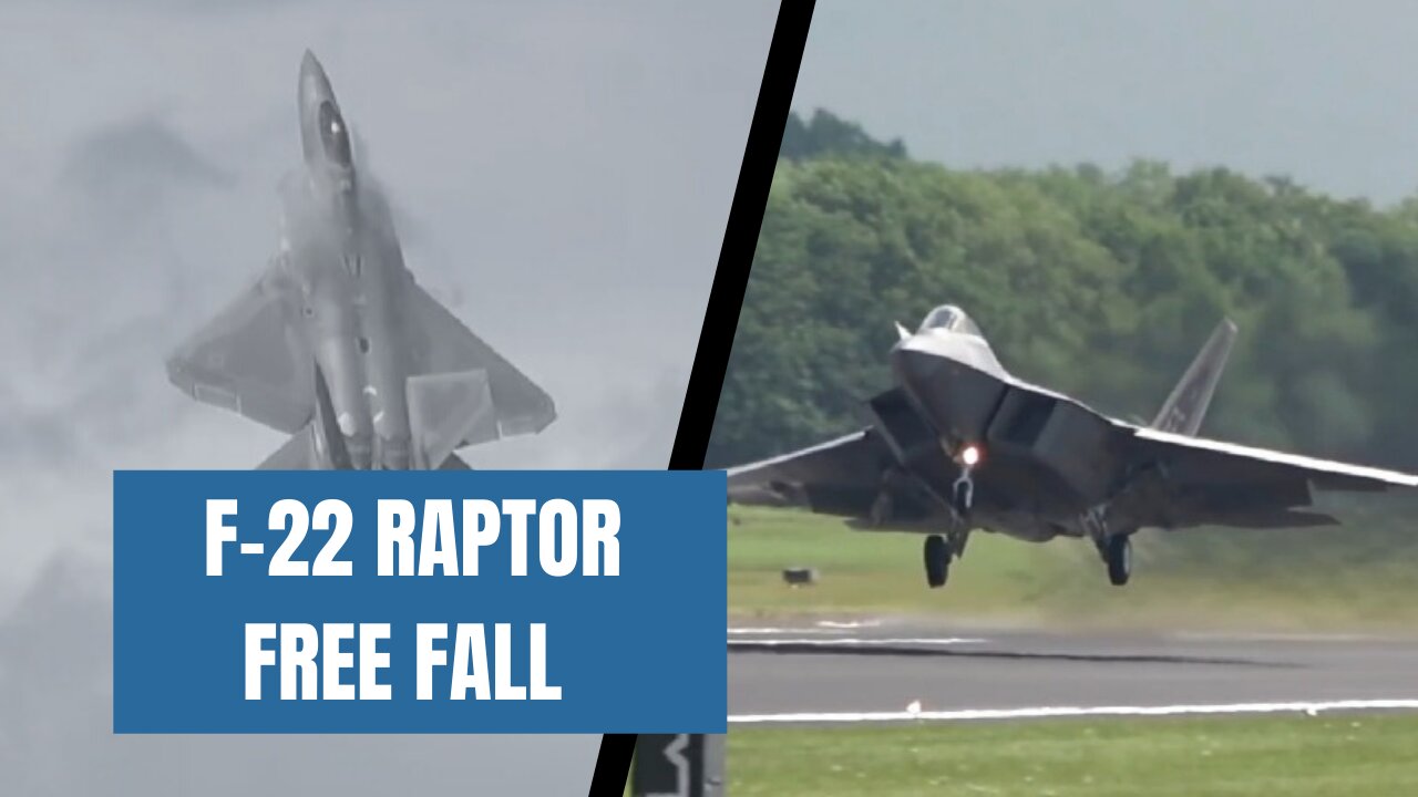 Awesome F-22 Raptor Falls | Freefall from sky in full control 4K