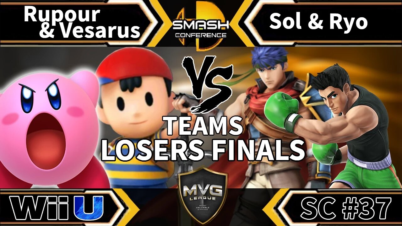 Rupour & Vesarus vs. MVG|Sol & MVG|Ryo - Teams SSB4 Losers Finals - Smash Conference 37
