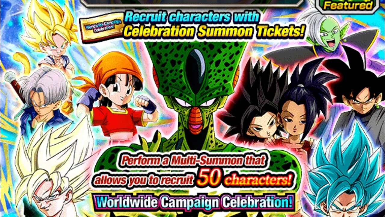 Dokkan Battle Global World Wide Celebrstion ticket summon B