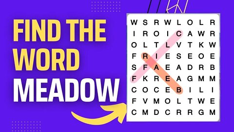 Find the word meadow in 5 seconds (Word Search Puzzle)
