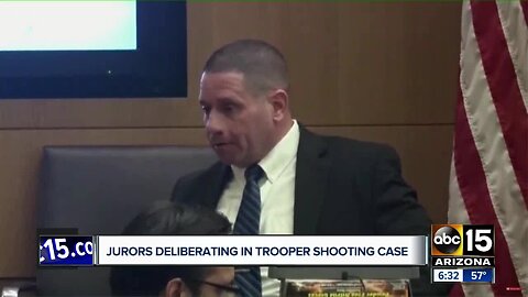 Jurors deliberating in trooper shooting case