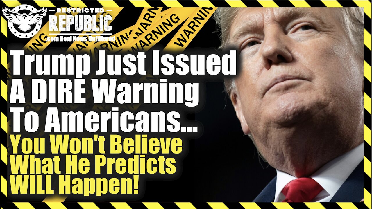 Trump Just Issued a DIRE Warning To Americans… You Wont Believe What He Predicts Will Happen!