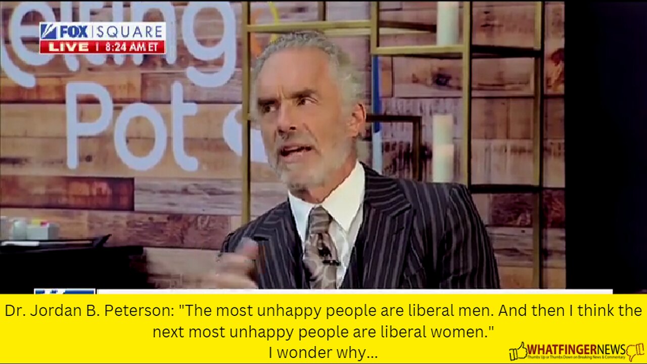 Dr. Jordan B. Peterson: "The unhappiest individuals are liberal men.
