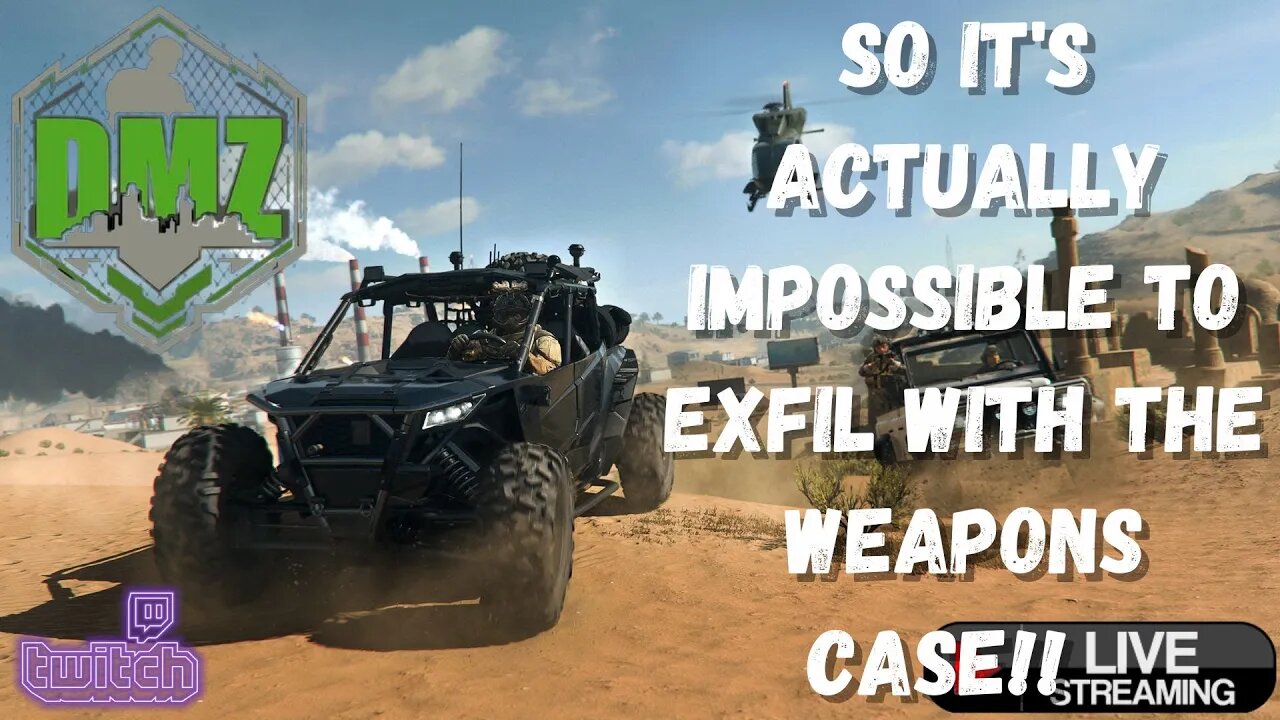 THERE IS ACTUALLY NO WAY TO EXFIL WITH THE WEAPONS CASE!!