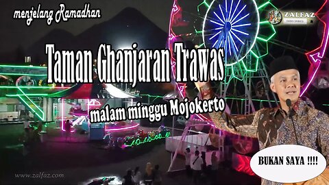 beautiful Ghanjaran Park in Trawas, Mojokerto, view at night