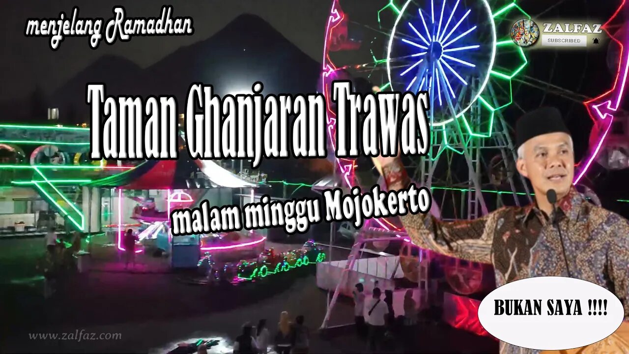 beautiful Ghanjaran Park in Trawas, Mojokerto, view at night