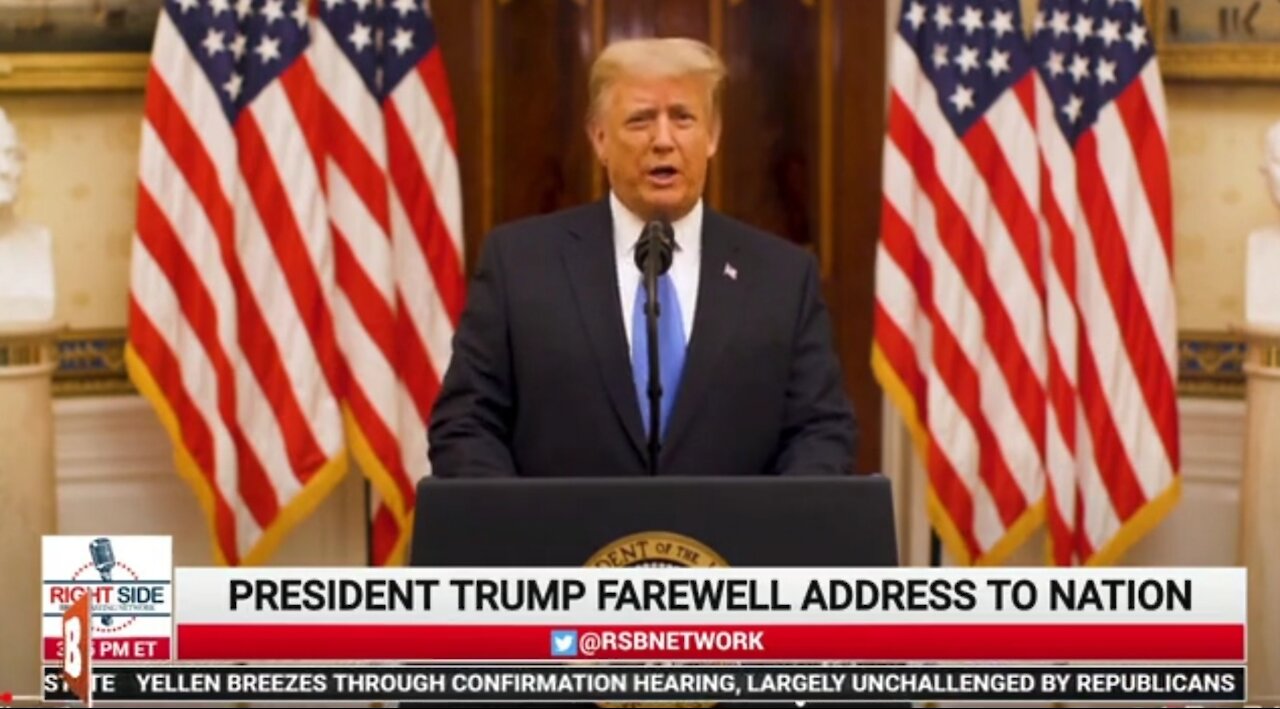 President Trump Gives Farewell Speech