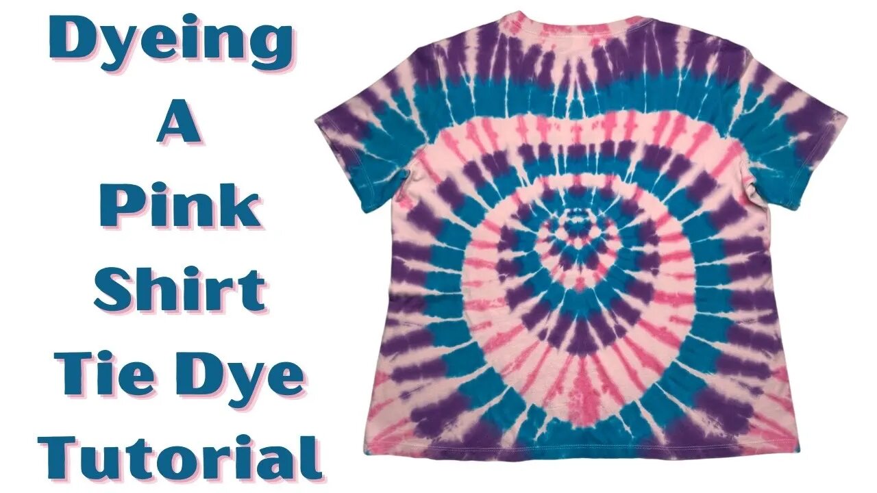 Tie-Dye Designs: Dyeing A Pink Colored Shirt Pink Spider Pattern