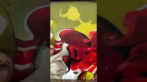 OUTRAGEOUS GRAFFITI CHARACTER CARTOONISH PIECE 😮 #graffiti #graffitiart #shorts