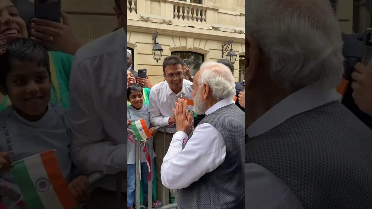 France me modiji k swagat 💯 #shortvideo #viral 5#shortsindia