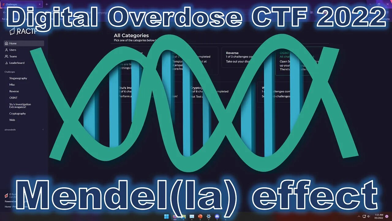 Digital Overdose CTF 2022: Mendel(la) effect