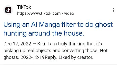 AI MANGA TIKTOK FILTER DETECT GHOST AT HOME ?