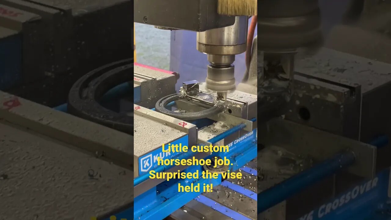 Horseshoe machining? #machinist #cncmachinist #machine #machineshop #welding #shop #shorts