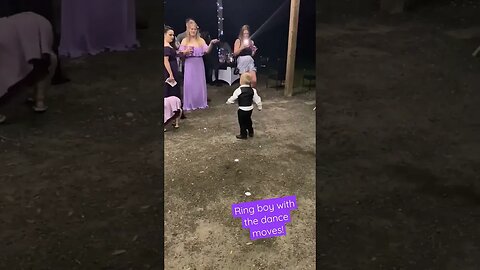 Ring Boy with the dance moves! #wedding #weddingdance #dancefloor #myson #love #funny #mellowdome