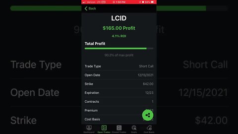 Trade 5 App: How to close a trade 💰 #optionstrading #makingmoney #shorts