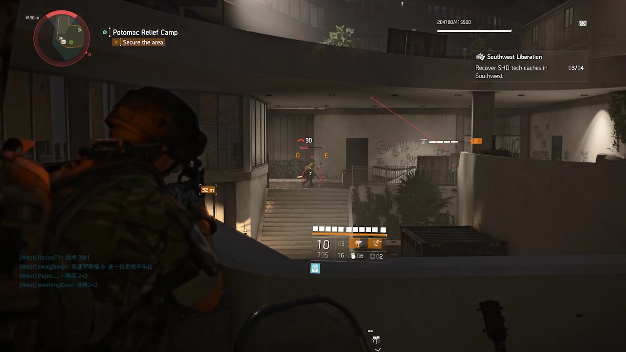 Tom Clancy Division 2 Potomac relief camp game play