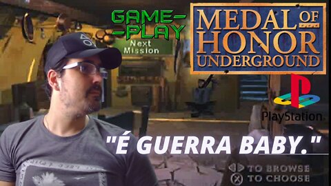 MEDAL OF HONOR UNDERGROUND (PLAYSTATION 1) PS1, GAMEPLAY / Guerra Mundial no 32 bits