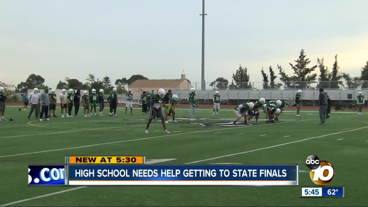 High school needs help getting to state finals