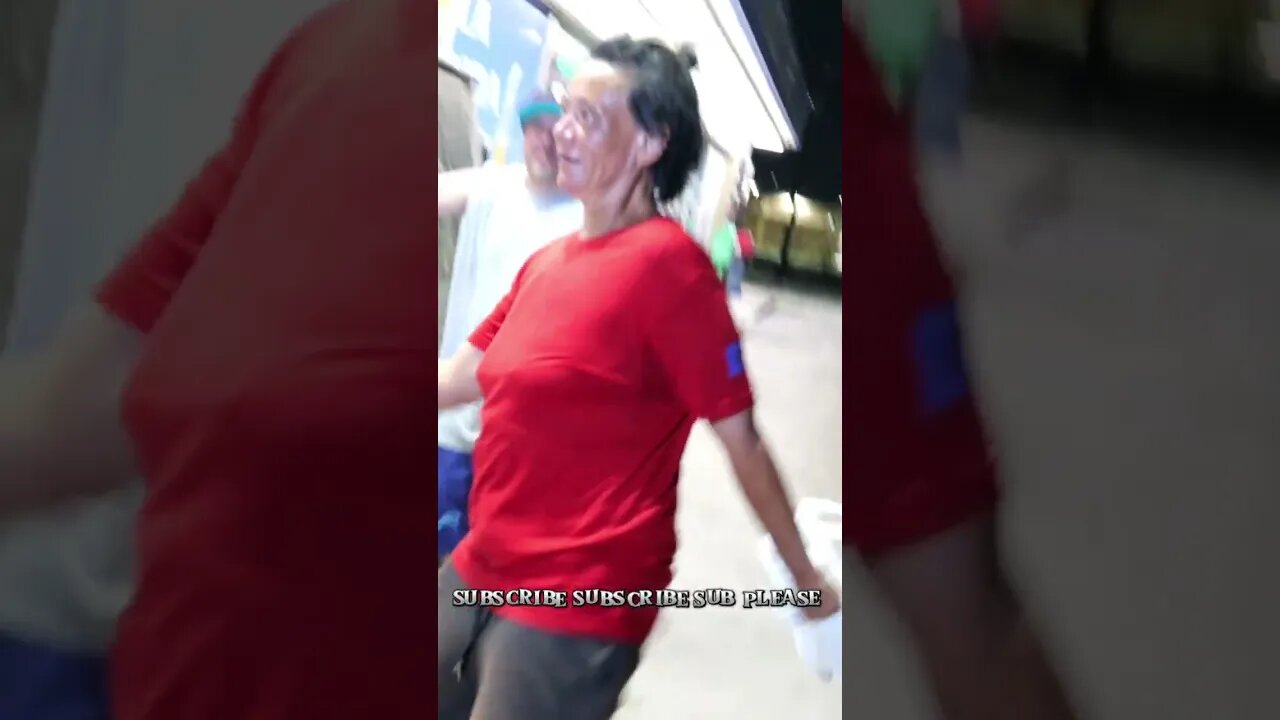 Homeless lady dancing in San Antonio Tx Late Nite!