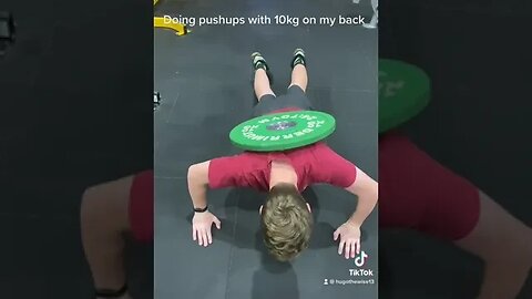 doing pushups with 10kg on my back