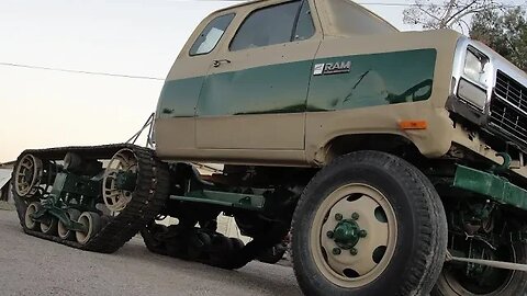 DIY COE, Scrap Parts Used To Make A Cab Over Engine. With Tracks.