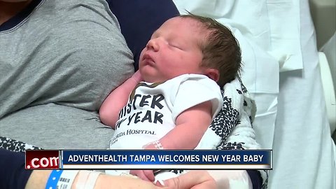 Adventhealth Tampa welcomes New Year baby