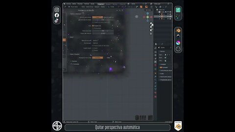 #Blender Quitar perspectiva automatica.