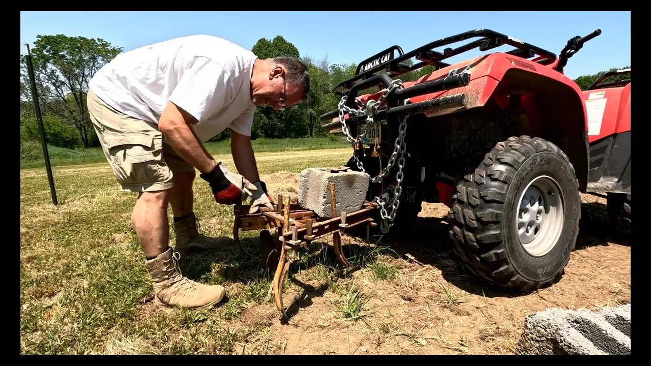 Tow Behind Cultivator Plow on ATV