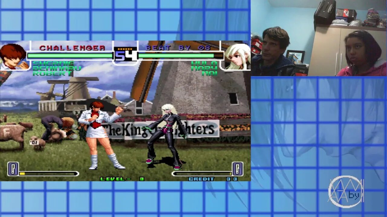 妻と私は KOF 2002 をプレイしています (づ ̄3 ̄)づ╭❤️~