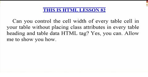 HTML Lesson 82