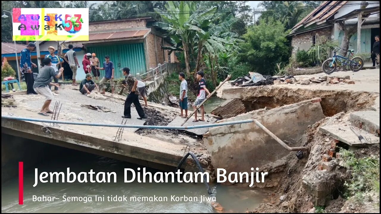 Kondisi Terkini Jembatan Penghubung Putus #sungaibahar #muarojambi #jambimantap