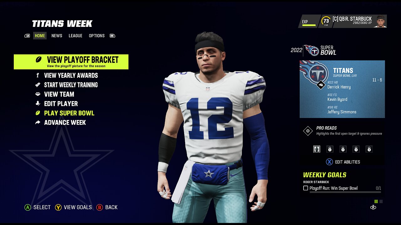 SUPERBOWL - ROGER STARBUCK - COWBOYS FRANCHISE - MADDEN NFL 23