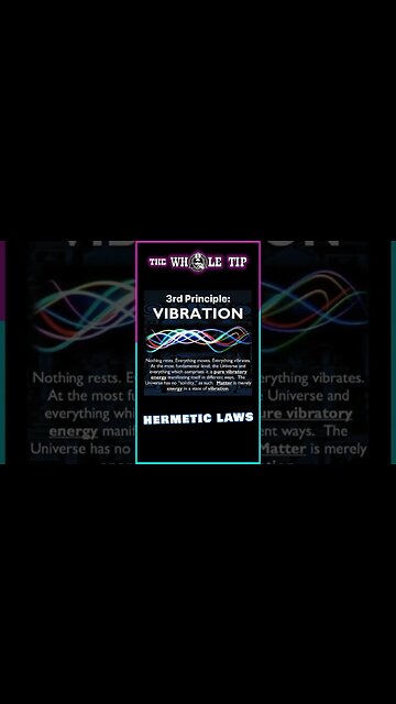 HERMETIC LAW III - VIBRATION - the Whole Tip #shorts #short