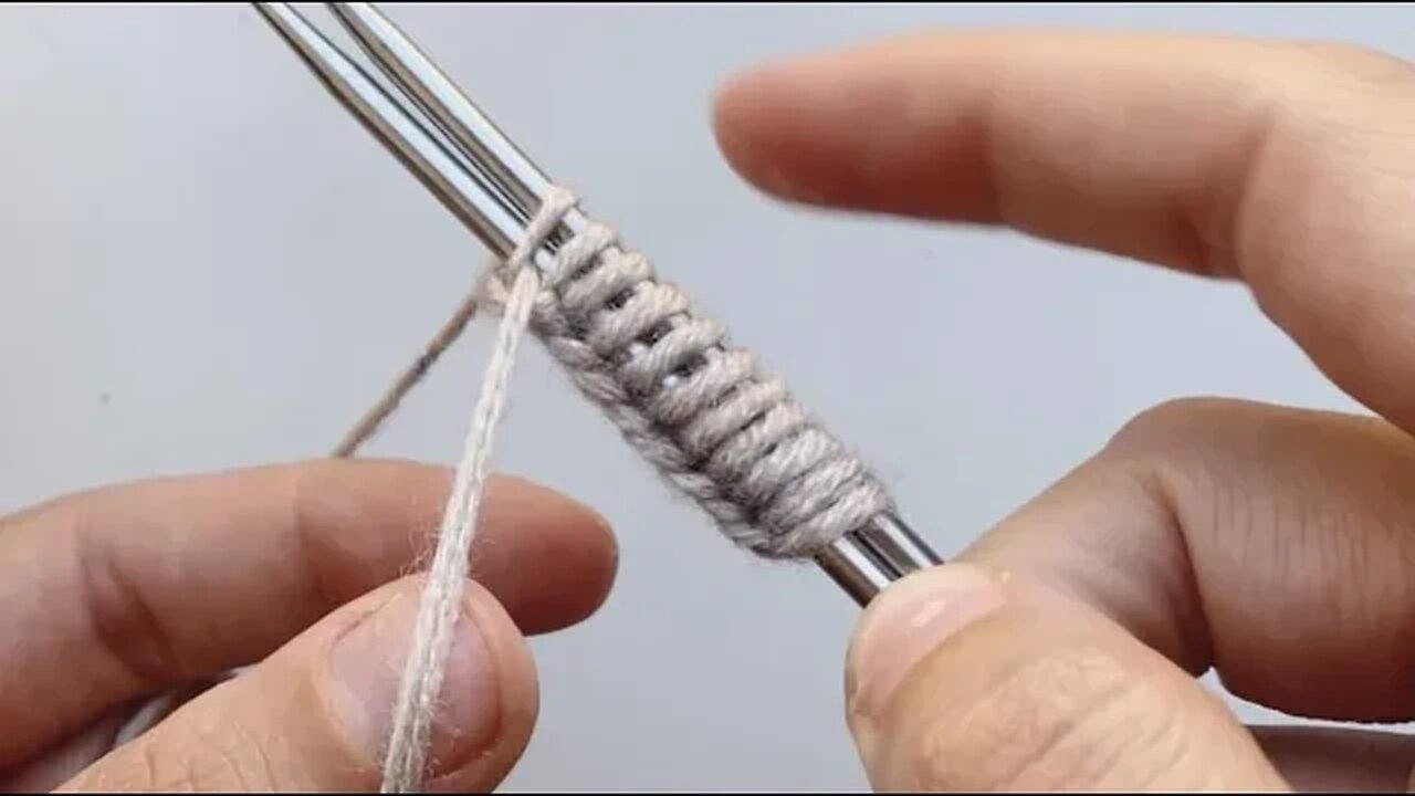 🧶How to knit simple stitch very easy