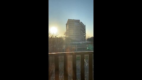 Awesome footage of building getting demolished in Dallas