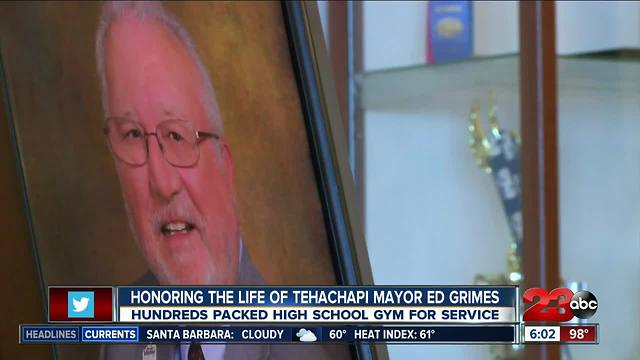 Tehachapi gathers to remember Ed Grimes