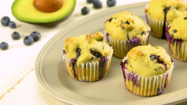 Avocado Blueberry Muffins