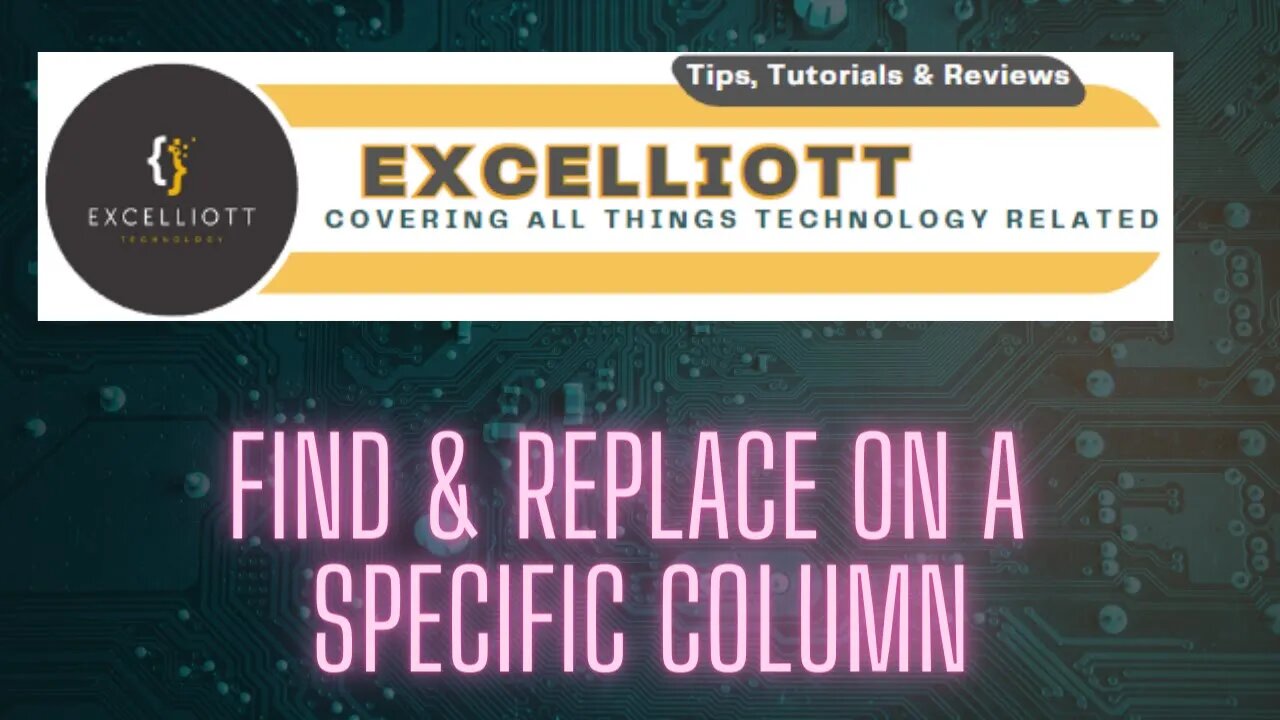 Excel - Find and Replace on Specific Column