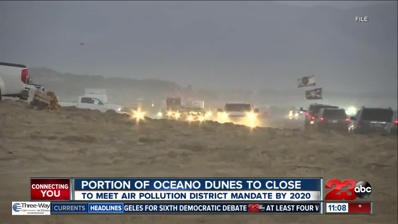 Portion of Oceano Dunes to close