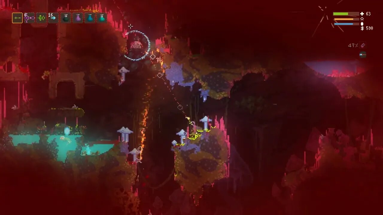 Noita [fac] daily run for 2023JULY14. Temple of doom.