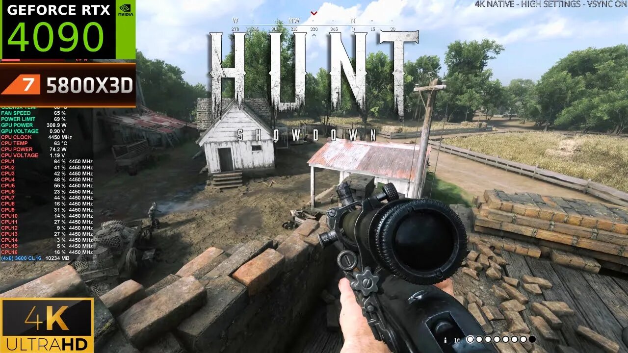 Hunt: Showdown | RTX 4090 4K Max Settings | Ryzen 7 5800X3D