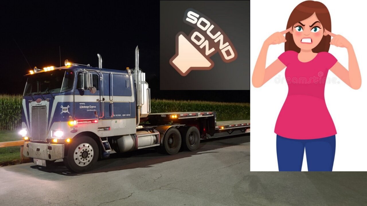 Loud Cabover Peterbilt Cuts Through Quiet Town 010