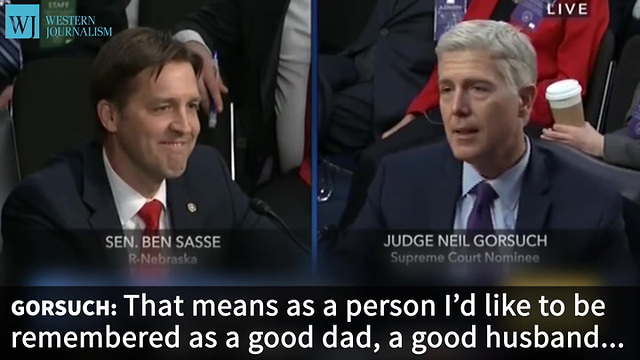 Judge Gorsuch Says He Wants To Be Remembered For How He Treated Others