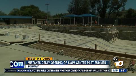 Poway Pool opening pushed back