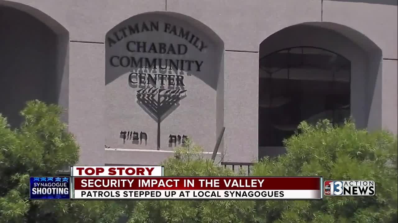 Police step up patrol in Las Vegas after synagogue shooting