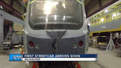 First Milwaukee streetcar vehicle will be delivered this month