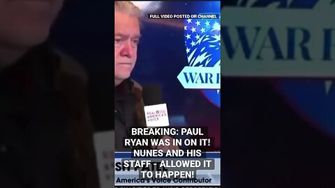 BREAKING: PAUL RYAN WAS IN ON IT! SPEAKER RYAN KNEW FBI WAS SPYING ON REP.